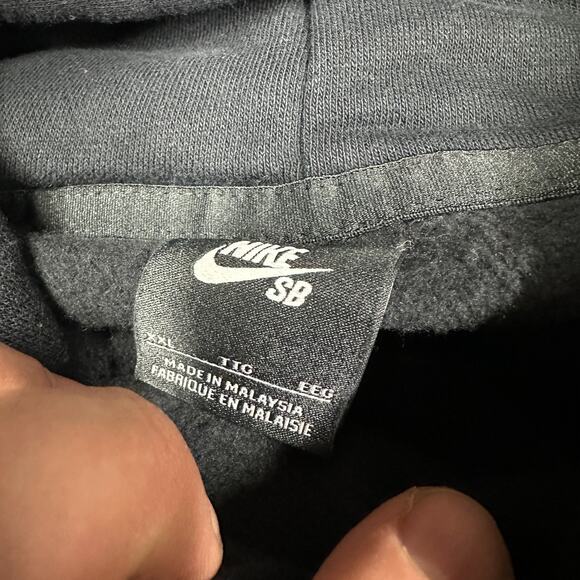 Nike SB Men's Black Skateboarding Skater Sweater Pullover Hoodie Size XXL 2XL - Picture 7 of 11